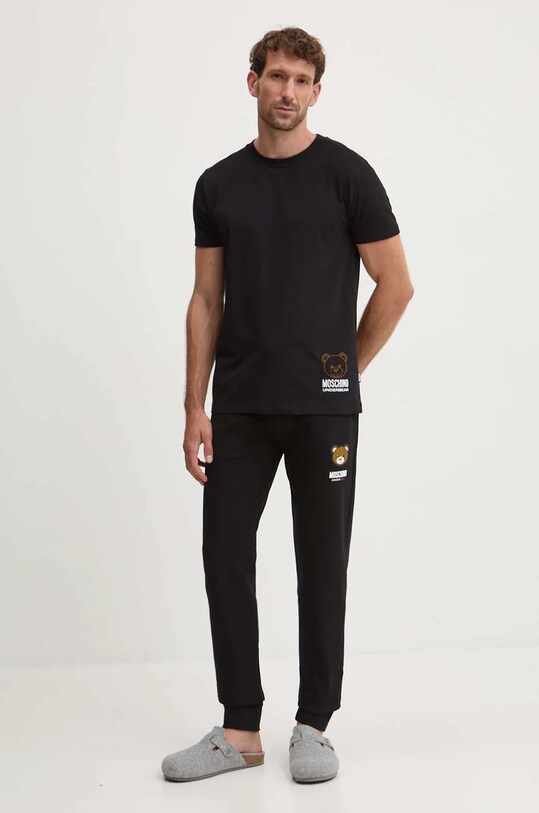 Μπλουζάκι lounge Moschino Underwear 0703.4406 μαύρο AW24