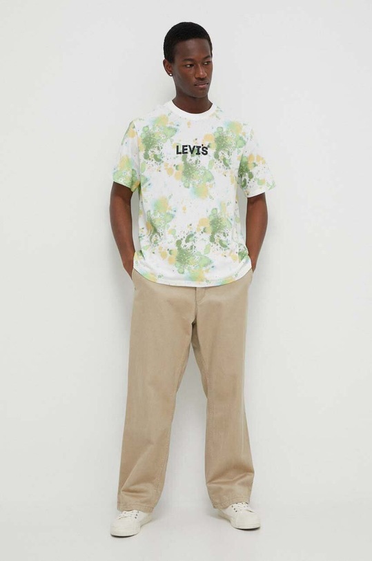 Βαμβακερό μπλουζάκι Levi's 16143 λευκό SS25