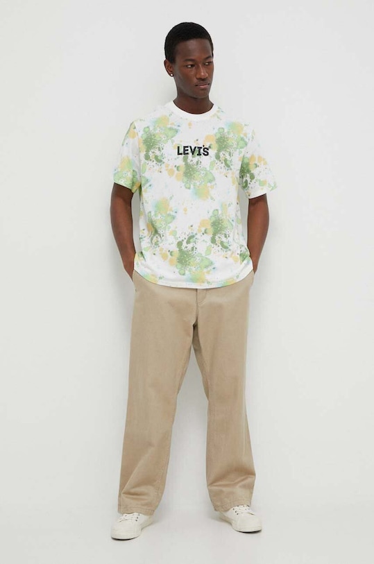 Βαμβακερό μπλουζάκι Levi's 16143 λευκό SS25