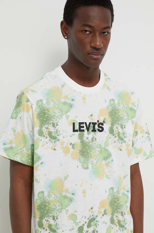 Βαμβακερό μπλουζάκι Levi's λευκό 16143