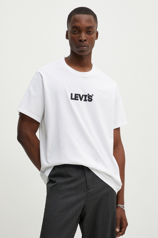 Levi's t-shirt bawełniany nadruk biały 16143