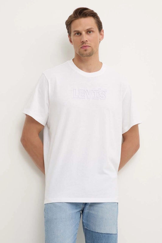 Levi's tricou din bumbac print bej 16143