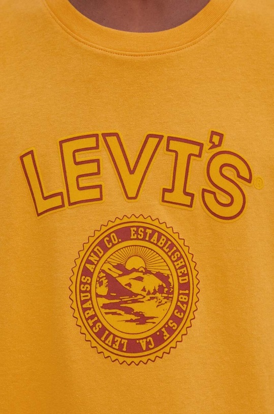 Bavlněné tričko Levi's 16143 žlutá
