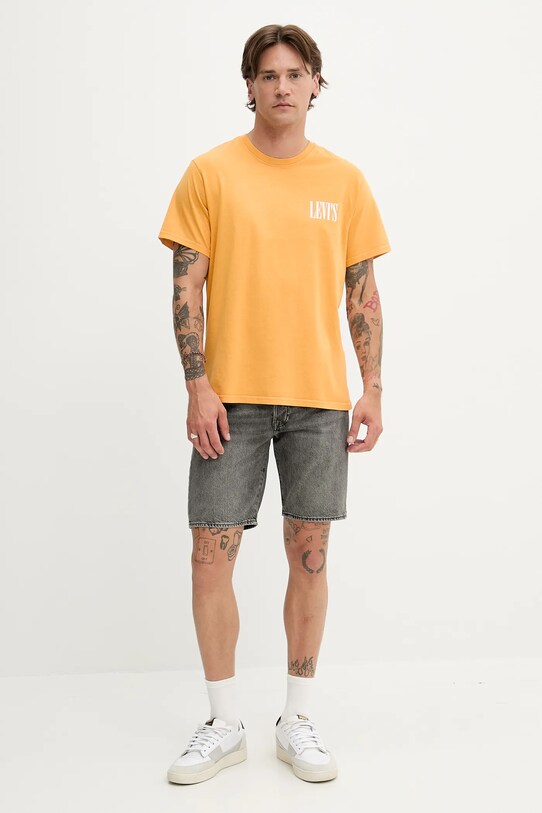 Bavlnené tričko Levi's 16143 žltá SS25