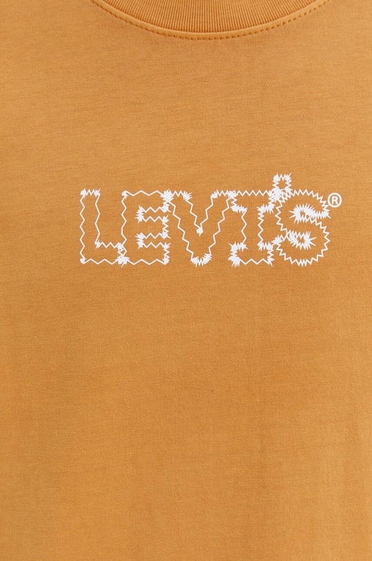 Βαμβακερό μπλουζάκι Levi's 16143 πορτοκαλί