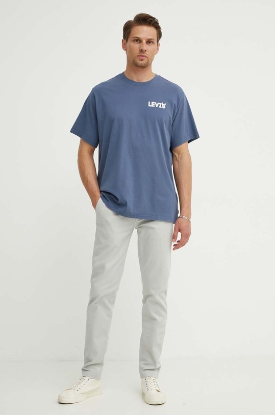 Bavlnené tričko Levi's 16143 modrá SS25