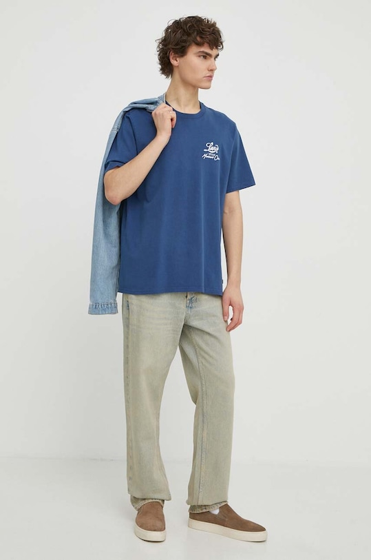 Levi's tricou din bumbac 16143 albastru SS25