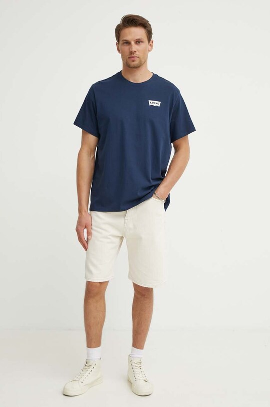 Levi's t-shirt bawełniany 16143 granatowy SS25