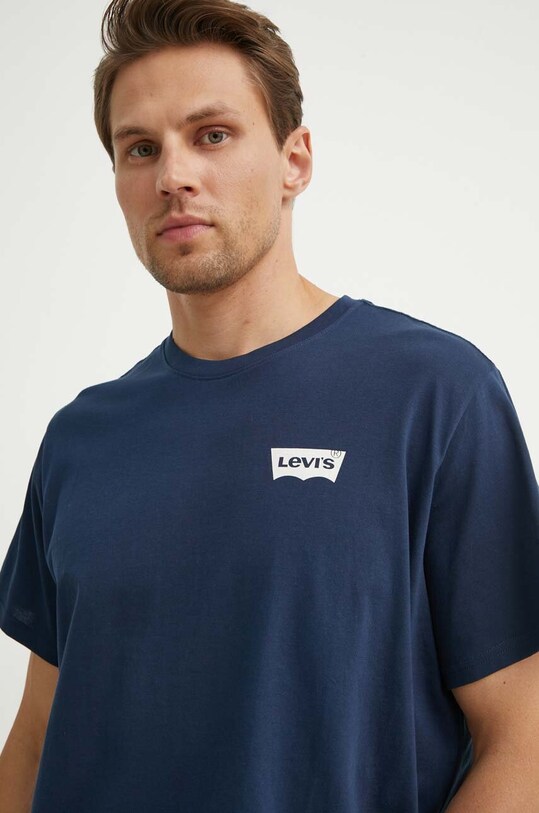 Levi's t-shirt bawełniany 16143 granatowy