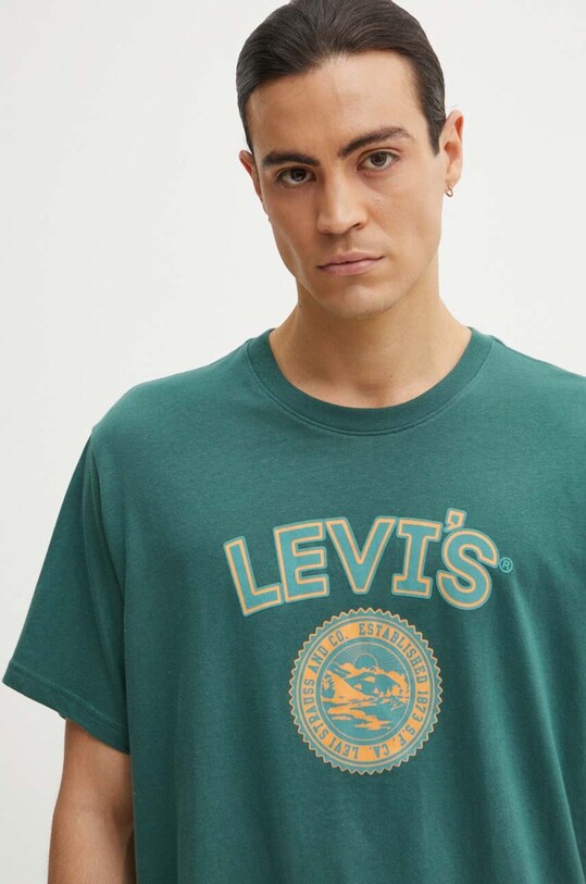 Levi's tricou din bumbac verde 16143