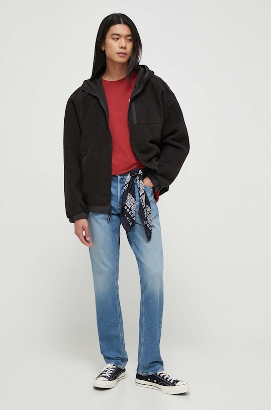 Bavlnené tričko Levi's 16143 burgundské SS25