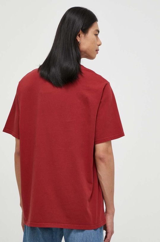 Oblečenie Bavlnené tričko Levi's 16143 burgundské