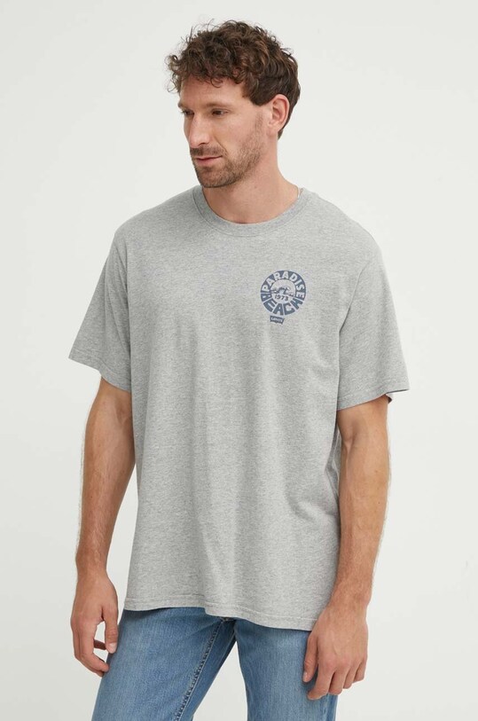Bavlnené tričko Levi's 16143 sivá SS25