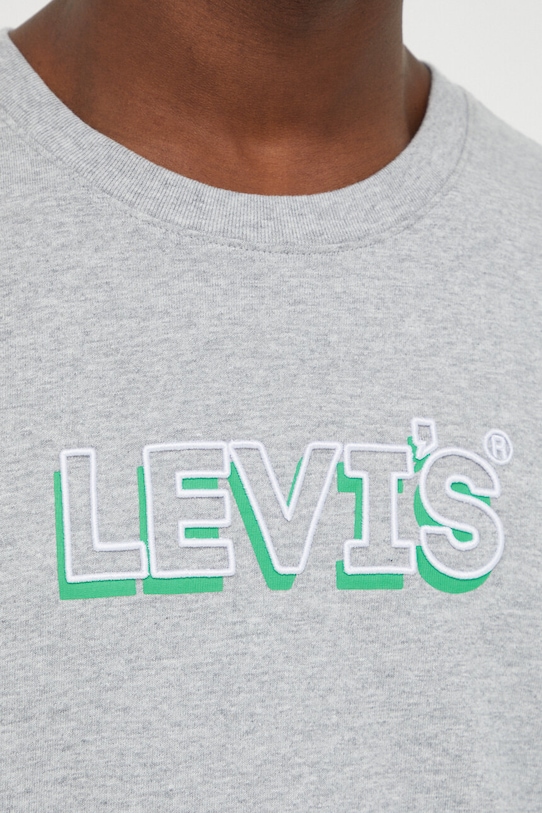 Bavlnené tričko Levi's 16143 sivá