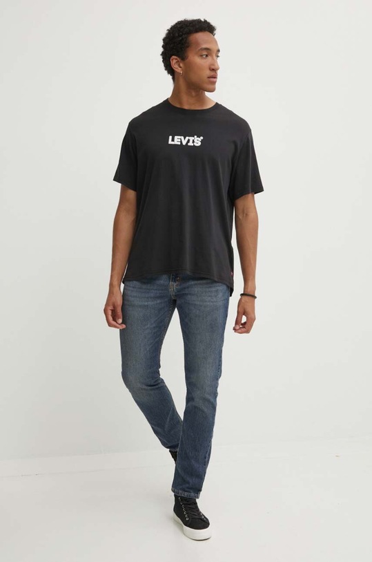 Βαμβακερό μπλουζάκι Levi's 16143 γκρί SS25