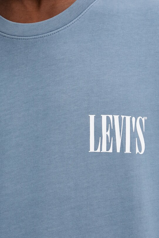 Levi's t-shirt bawełniany 16143 niebieski