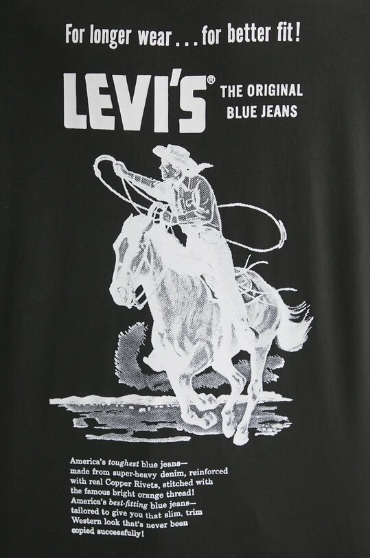 Levi's t-shirt bawełniany 16143 czarny