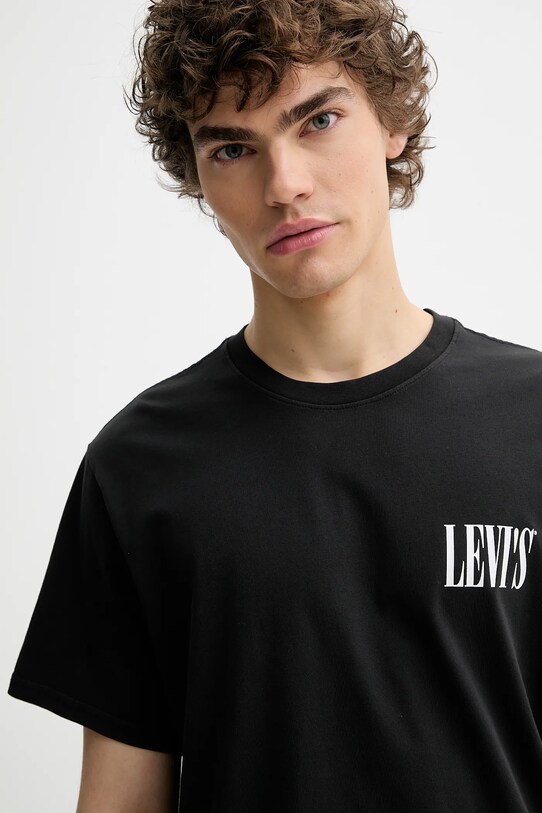 Levi's t-shirt bawełniany czarny 16143