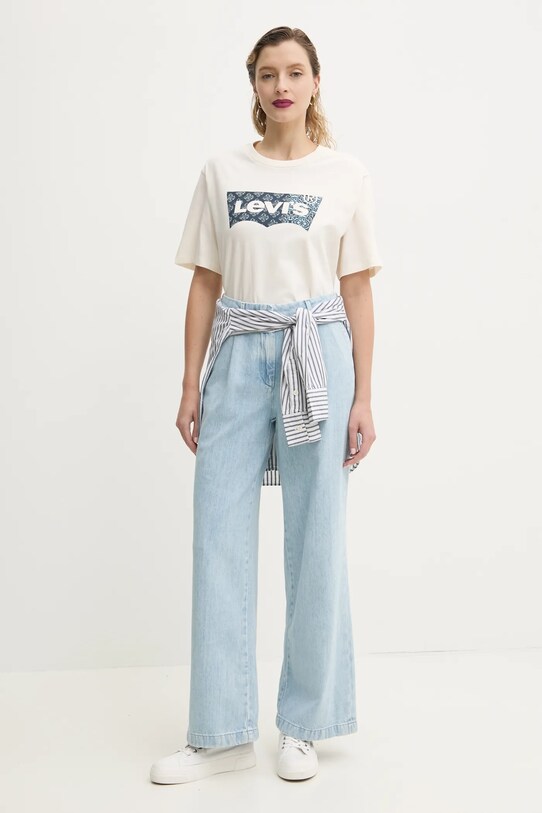 Levi's tricou din bumbac 22491 bej SS25