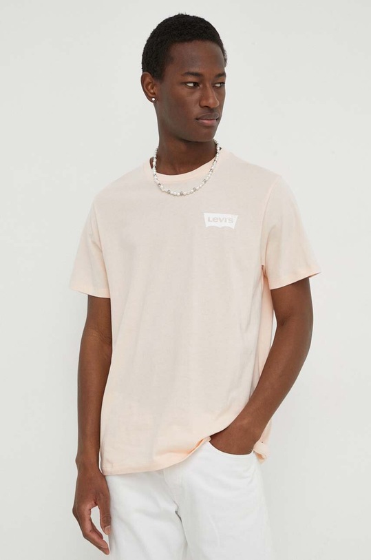 Levi's t-shirt bawełniany nadruk różowy 22491