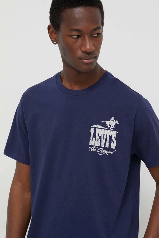 Levi's tricou din bumbac bleumarin 22491