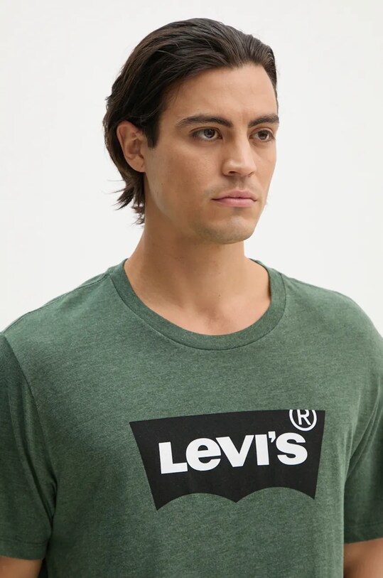 Levi's t-shirt bawełniany zielony 22491