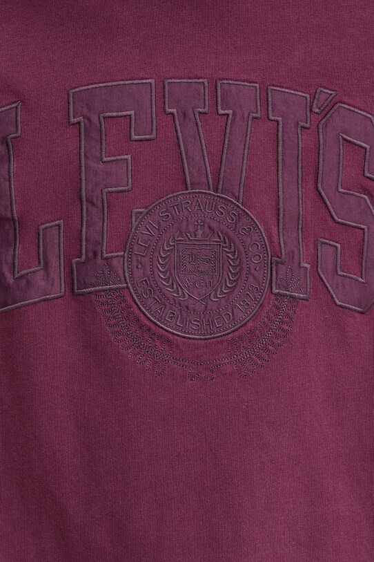 Levi's t-shirt bawełniany 22491 bordowy