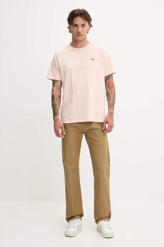 Bavlnené tričko Levi's 56605 béžová SS25
