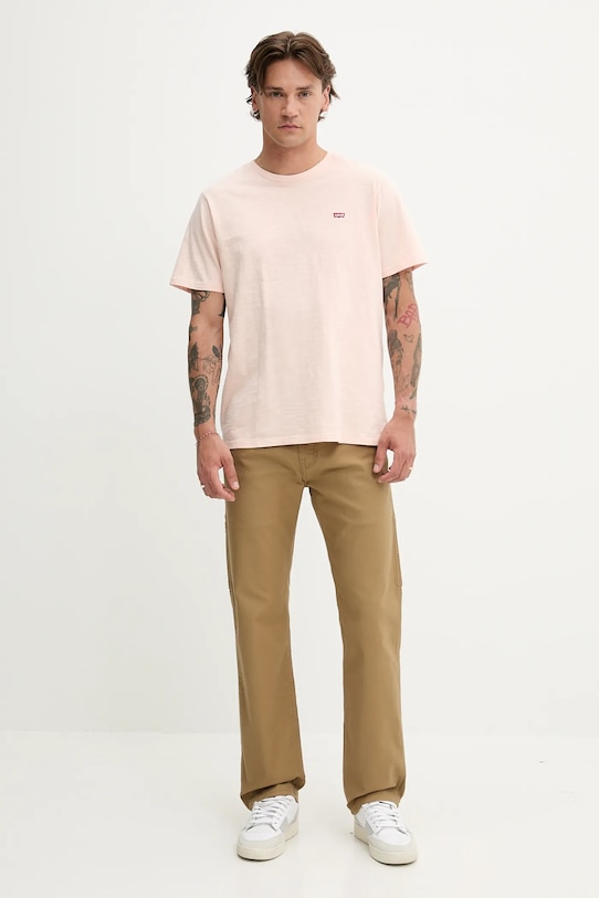 Levi's tricou din bumbac 56605 bej SS25