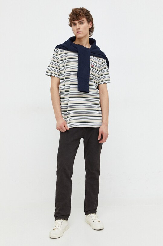 Levi's t-shirt bawełniany 56605 beżowy SS25