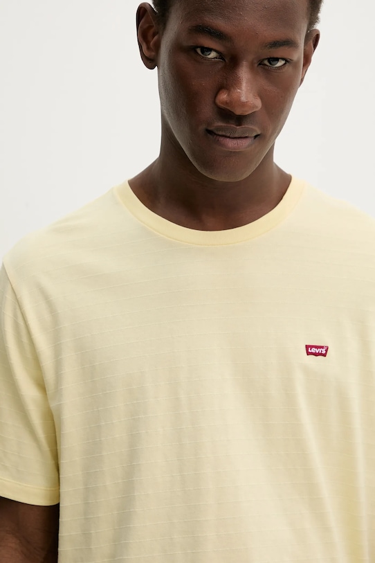 Bavlněné tričko Levi's žlutá 56605
