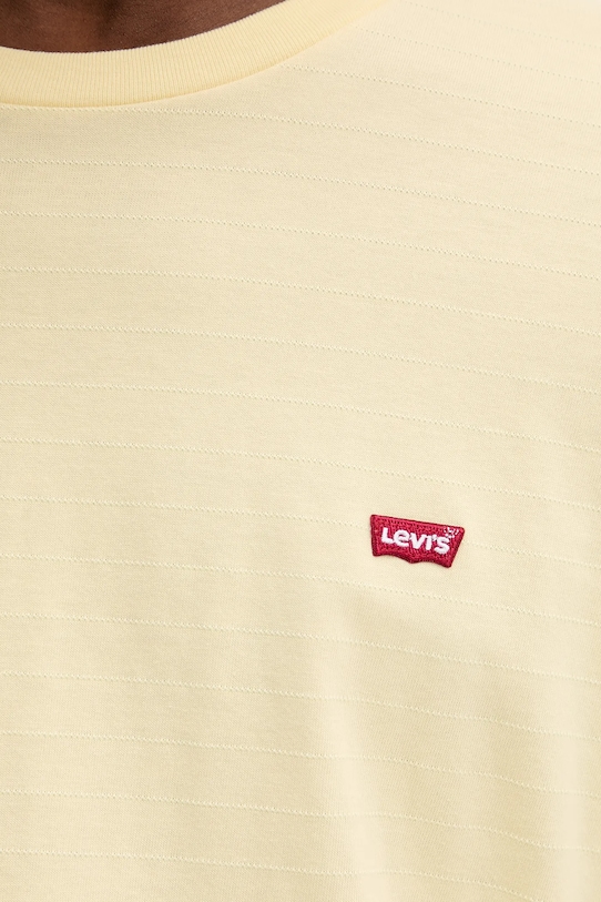 Bavlněné tričko Levi's 56605 žlutá