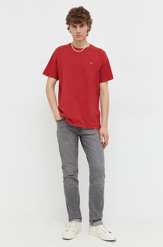 Levi's tricou din bumbac 56605 rosu SS25
