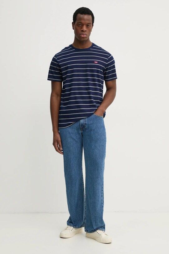 Ruházat Levi's pamut póló 56605 sötétkék