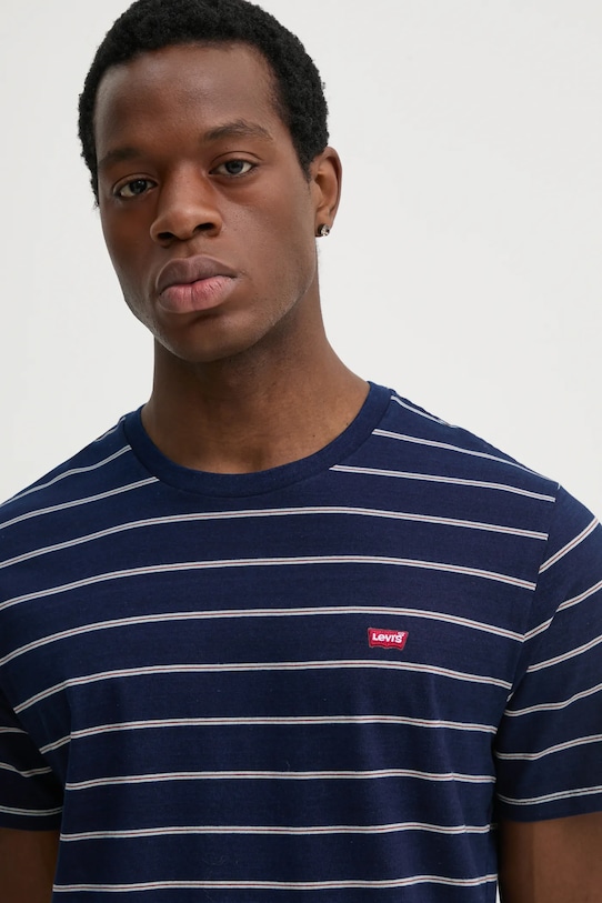 Levi's pamut póló 56605 sötétkék