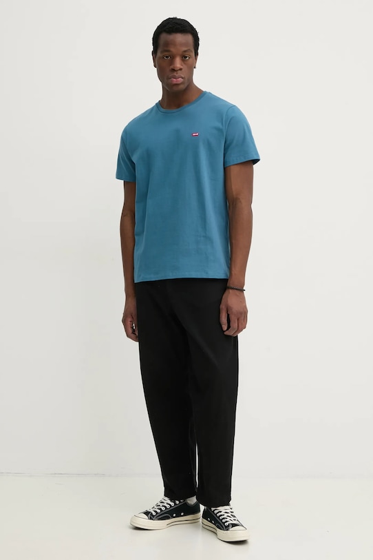 Βαμβακερό μπλουζάκι Levi's 56605 τιρκουάζ SS25