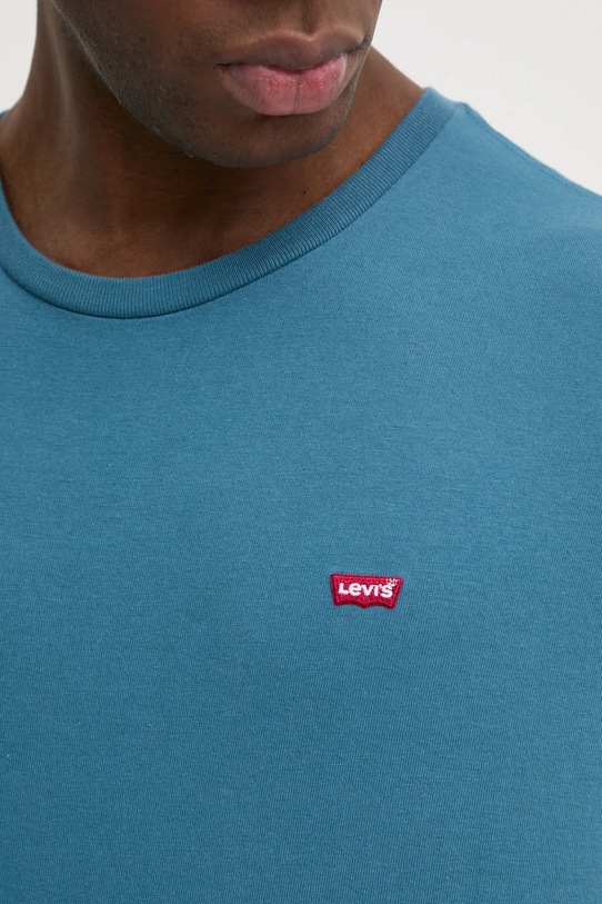 Βαμβακερό μπλουζάκι Levi's 56605 τιρκουάζ