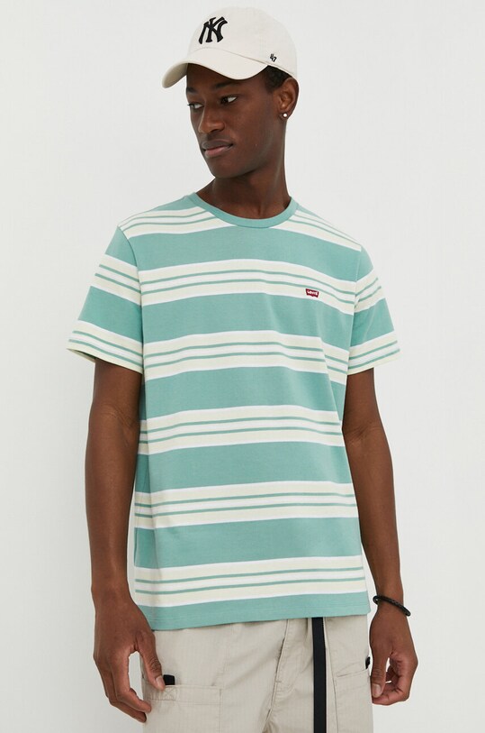 Levi's t-shirt bawełniany bawełna zielony 56605