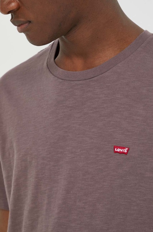 Bavlnené tričko Levi's 56605 hnedá