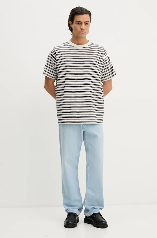 Bavlněné tričko Levi's A0637 bílá SS25