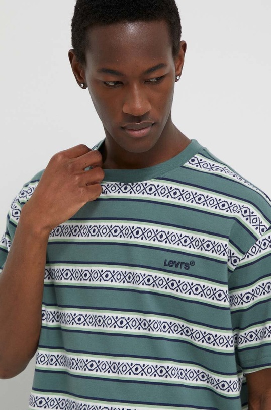 Levi's t-shirt bawełniany żółty A0637