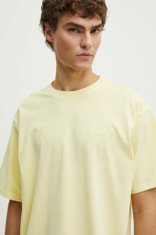 Levi's tricou din bumbac cu modele galben A0637