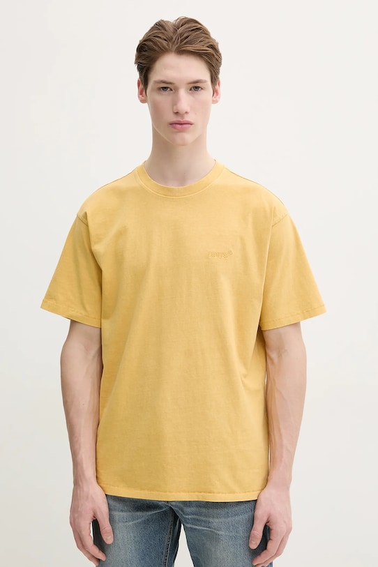 Levi's tricou din bumbac cu modele galben A0637