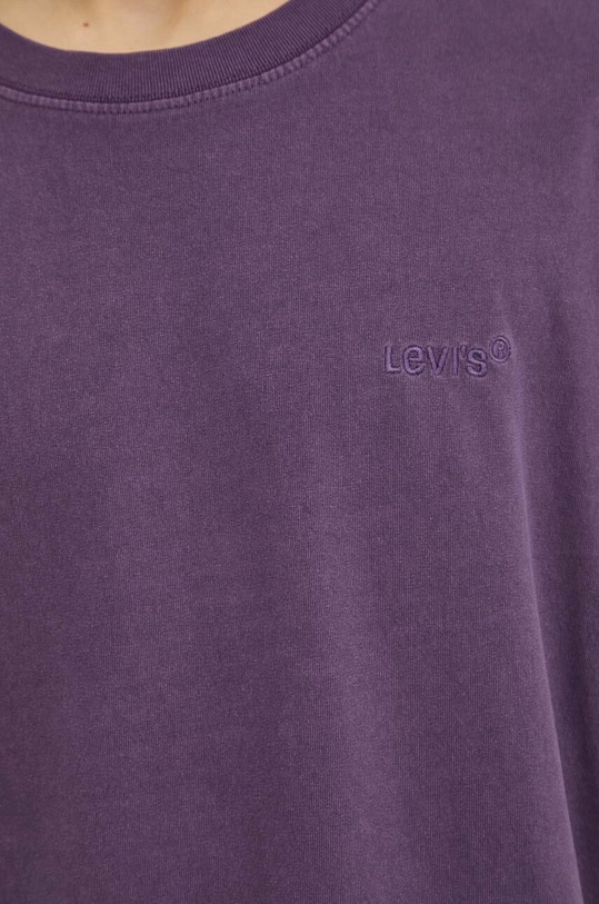 Bavlněné tričko Levi's A0637 fialová