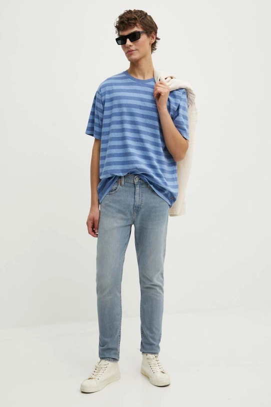 Bavlnené tričko Levi's A0637 modrá SS25