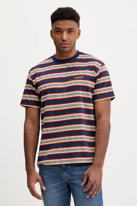Levi's tricou din bumbac cu modele bleumarin A0637