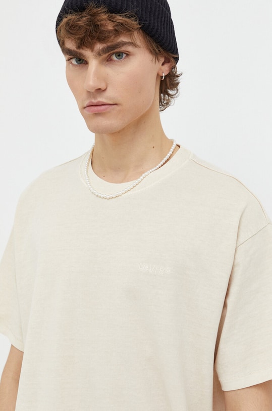 Levi's tricou din bumbac cu modele bej A0637