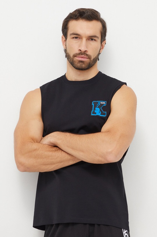 Îmbrăcăminte Karl Lagerfeld tricou din bumbac 240M2203 negru