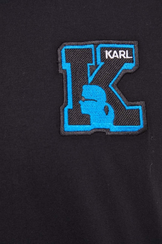 Karl Lagerfeld pamut póló fekete 240M2203