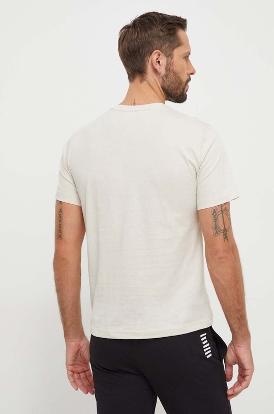 Bombažna kratka majica EA7 Emporio Armani 3DPT05.PJ02Z bež SS24